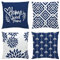 NIULAA Weich Kissenbezug 40x40 4er Set Marine Blau,Deko Kissenbezüge Couchkissen Modern Kuschelig Dekokissen Kissenhülle Quadratisch Kissen Bezug Sofakissen Zierkissen Wohnzimmer Bett Draußen