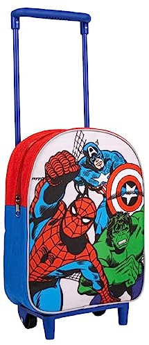 CERDÁ LIFE'S LITTLE MOMENTS Avengers Trolley School Bag - 22 x 10 x 29 cm - Polyester Trolley Backpack - Includes Anti-slip Pads - Original Product Designed in Spain