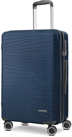 Franky Dallas 3.0 Hartschalen-Koffer groß | Reisekoffer - Trolley ausgestattet mit 4 Rollen, einem TSA-Schloss, Dehnfalte, Leicht | 43 cm x 27 cm x 65 cm - 74L - 3.6 kg