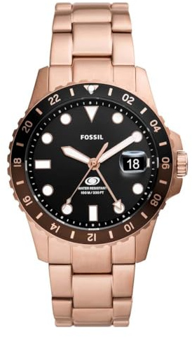 Fossil Reloj Analógico para Hombres de Cuarzo con Correa en Acero Inoxidable FS6027