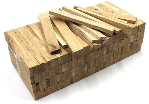VmG-Store 80x Holzleiste 22x8x160mm Eiche Rustikal lose Bastelklötzchen zum Basteln Bastelstäbe (Eiche Rustikal 22x8mm)