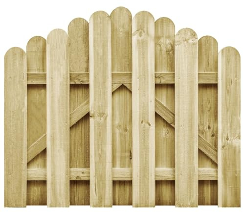 ShGaxin Puerta de jardín Madera de Pino impregnada 100x75 cm, Puertas para Jardin, Puertas De Exterior, Valla Jardín, Rejas para Puertas De Entrada