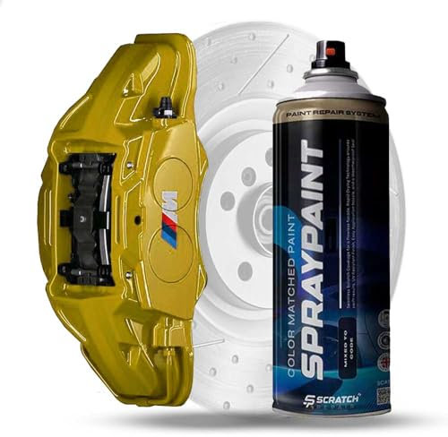Yellow Brake Caliper Paint Bumblebee, Drum Gloss 1K Heat Resistant, Scratch Repair & Durable Finish – 400ML Aerosol Spray for Automotive Brake Components, High-Performance and Long-Lasting Protection