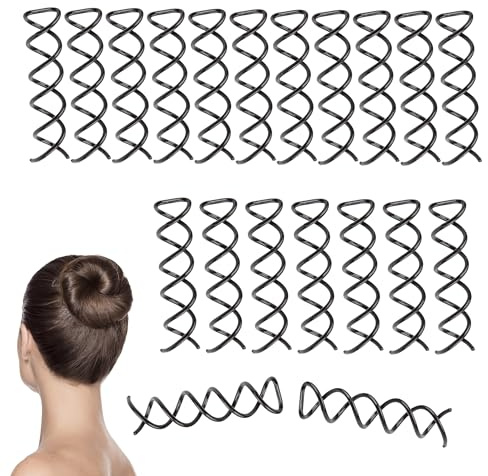 20 Pcs Black Hair Grips Used for Tying Hairs with Cork Needles Without Scratches Spiral Hair Pins Hair Pins Alloy Bun Pins for Women Premium Hair Accessories for Girls Child Women Diy Hair Maker