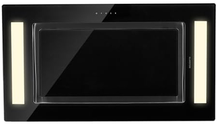 Klarstein extractor hood, quiet extractor fan, under-cabinet hood, with filter, built-in 90 cm, 230 W, 620 m³/h, exhaust air/recirculation, black
