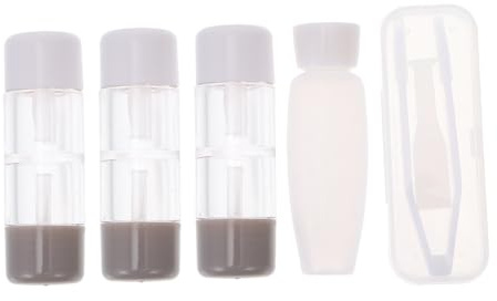 MAGICLULU Juego de 3 Estuches Transparentes para Lentes de Contacto, Caja Organizadora de Plástico Resistente y Liviana, Contenedor de Almacenamiento Portátil para Accesorios de Lentes,