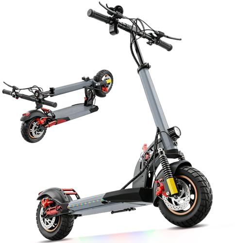 MIWEN 800W Trottinette Électrique Adulte - 10 Tout Terrain Trotinette Electrique Pliable Autonomie 30-40KM,Batterie 48V 12.5Ah Escooter Double Suspension Double Frein Scooter Charge 120kg