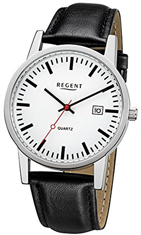 Regent Herrenuhr F1027 Leder Schwarz