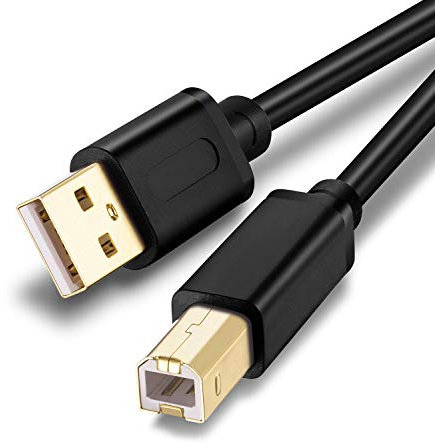 Printer Cable 1M,USB Printer Cable USB 2.0 Type A Male to B Male Scanner Cord High Speed for Brother, HP, Canon, Lexmark,Dell, Xerox, Samsung and etc(1M/3Ft)