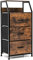 COSTWAY Kommode mit 3 Schubladen und Ablage, Aufbewahrungsschrank Nachtschrank Holz für Wohnzimmer, Schlafzimmer (45 x 30 x 92cm)
