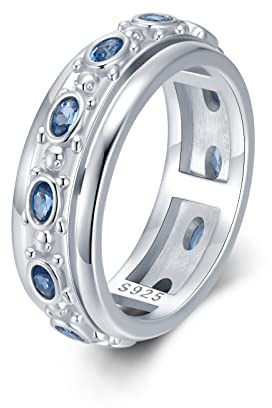 Yorionke Sea Turtle Spinner Rings 925 Sterling Silver Anxiety Relief Rings Anti Anxiety Stress Ring Fidget Rings for Women Anxiety Fidget Ring Jewelry Gifts (8)