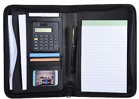 FUNFANG A5 portfölj konferensmapp dokumenthållare visitkortshållare portfölj mapp företag Padfolio A5 portfölj fil dokumentmapp memo anteckningsblock fil organiserare padfolio bärbar