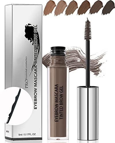 Eyebrow Gel, Waterproof Tinted Eye Brow Gel, Long Lasting Quick drying Eyebrow Glue, Semi-Permanent Eye Brow Filler, Volumiz Enhance Brow Mascara Tinted,Transfer-proof, With Brow Tool-05 Taupe