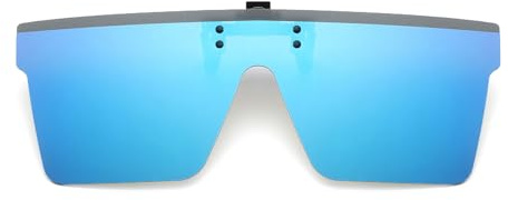 Long Keeper Clip Lunettes de Soleil Polarisées pour Hommes Femmes Sans Monture Carré Clip Solaire pour Lunettes De Vue Lunettes de Soleil à Clipser, 66MM