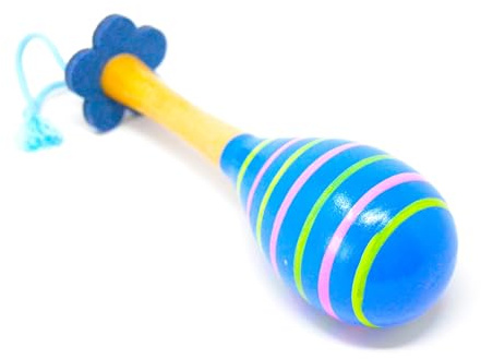 1 x unit. 17cm maraca en miniatura. pequeño. madera pino (2-10) TAMAÑO para los pequeños