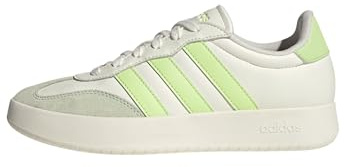 adidas Women's BARREDA Shoes, Off White/semi Green Spark/Linen Green, 9 UK
