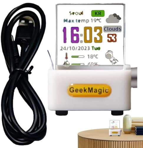 Cubo olografico WiFi - Orologio ologramma WiFi leggero, orologio da scrivania cubo ologramma WiFi | Piccola stazione meteorologica trasparente, decorazione da scrivania con orologio digitale, display