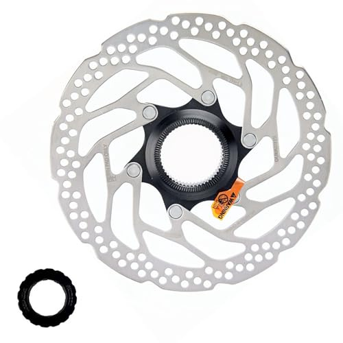 Disque de frein à verrouillage central pour vélo,compatible avec le disque de frein Shimano SM-RT30 180mm,en acier inoxydable léger,anti-déformation et à faible bruit,adapté aux vélos de route,VTT,BMX