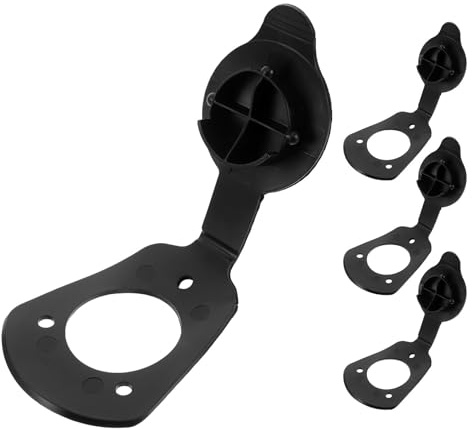 VALICLUD 4pcs Joint de Porte-Canne en PVC Noir pour Kayak et Porte-Canne à Pêche Bateau, Résistant aux Intempéries, Installation Facile, Accessoire pour Toutes Aventures de Pêche