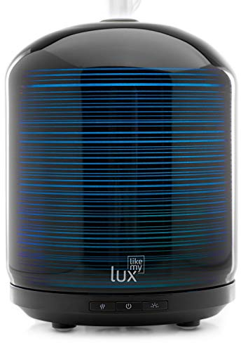 Aroma Diffuser 200ml Likemylux Ultraschall ÖL Diffusor Luftbefeuchter Aromatherapie Duftlampe (Schwarz)