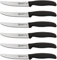 Sanelli Ambrogio, Set Coltelli da Bistecca Supra, 6 Coltelli con Lama Dentata 12 cm, Affilatura a Controllo Laser, Manico Ergonomico, Coltelli Professionali Made in Italy Lavabili in Lavastoviglie