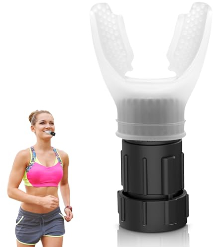 Queryifv Lungentrainer Atemtrainer, Atemübung Für Die Lunge, Atemtrainingsgerät für die Lungenkapazität, AusdauertrainingsgeräT mit Einstellbaren Widerständen, Iron Lung Trainer