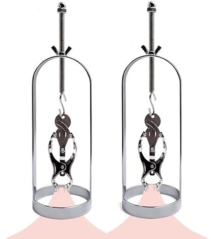 Kutocesy Morsetti Capezzolo Stretching Capezzolo Metallo Regolabile Capezzoli Sesso Estremo Uomini Giocattoli Sesso Per Le Donne Bdsms Giocattoli Duro (silver color)