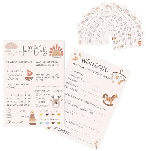 Giochi per Baby Shower, Carte di Previsione per Bambini, Carte di Benedizione Interattive per Baby Shower