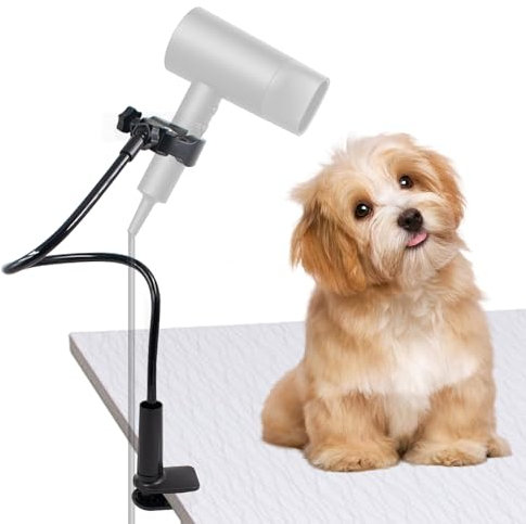 Cuyacili Support de Sèche Cheveux pour Chien Hair Dryer Holder Réglable Support de séchoir Mains Libres pour Animaux de Compagnie 80cm