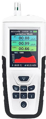 Geiger Counter Radiation Detector, Rechargeable Beta Gamma X Ray Monitor with Sound and Light Alarm, Portable Dosimeter for Home, Hospital, and Workplace Safety