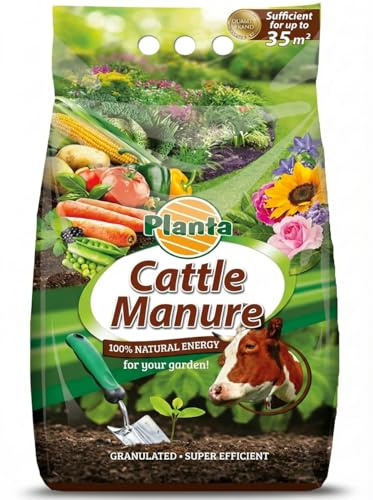 Cow Manure Pellets 5L/10L - Natural Fertilizer & Soil Enricher for Garden Plants (8L BAG)