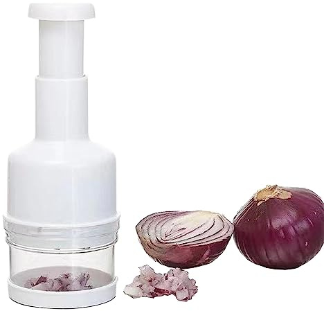 Onion Chopper Vegetable Chopper,Garlic Chopper Garlic Slicer,Push-Press Hand Handheld Veggie Choppers For Onions Garlic Herbs Parsley Chili Nuts Grinder