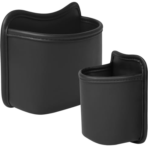 KOVSGQ Porte Gobelet De Voiture Porte Gobelet à Clipser sur Le Siège 2Pcs Siège De Porte De Voiture Organiseurs en Cuir Poche De Rangement Arrière Organisateur De Siège Arrière