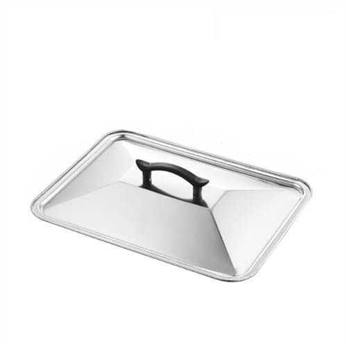Tapa rectangular de acero inoxidable antiquemaduras, 60 x 40 cm, cubierta para asador de pescado, esencial para cocinar y asar a la parrilla, tapa resistente al calor