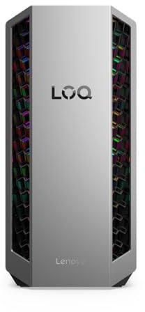 Lenovo LOQ Gaming Desktop 26L - (Processore AMD Ryzen 7-8745HX, RAM 2x8GB, Memoria 1 TB SSD, NVIDIA GeForce RTX 5060 8GB GDDR7, Windows 11) -Luna Grigio+Eclipse Nero - Esclusiva Amazon