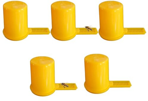Alimentadores de abejas | Dispensador automático de estación con vaso de 500 ML | Estación de agua para abejas, para pájaros, exterior, ventana, jardín, patio trasero, casa, colibrí