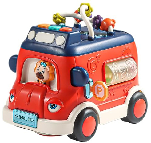 Skolbussleksaker för barn,Skolbussleksaker för barn Creative Educational | Tiny Tot Billeksaker Tiny Tots Förskolebarn Barn Pojkar Flickor Inomhus