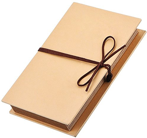 Mudder 1 Pc Small Scrapbooks Albums 5 x 7.8 Inch Mini Photo Hardcover Book Blank Photo Album Handmade Kraft Paper for Valentine DIY Scrapbook Anniversary Sketchbook Stretchable Folding Wedding Gift