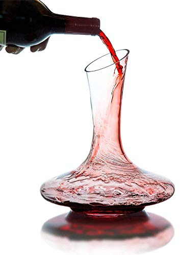 Lehmann/Terrazas Carafe à vin rouge 100 % soufflé à la main dans une boîte cadeau