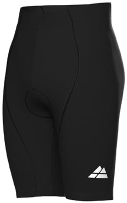 DANISH ENDURANCE Pantalón Corto Acolchados con Gel 3D de Ciclismo para Hombre, Secado Rápido, Transpirable…, Negro/Negro, XXL