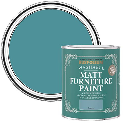Rust-Oleum Blue Furniture Paint in Matt Finish - Belgrave 750ml