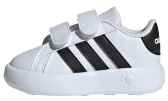 adidas Unisex Baby Grand Court 2.0 Shoes, Cloud White/Core Black/Cloud White, 3 Child UK