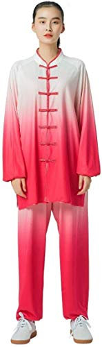 Fyra säsonger Tai Chi Uniform Set, Kampsportsdräkter Dam Tai Chi Uniform Kinesiska Traditionella Kampsportdräkter Gradient Långärmad Morgonövningar Kung Fu Kläder, Zen Meditation Yogadräkt