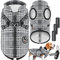 LOVPET® Hundejacke Hundemantel mit Geschirr, inkl. 45 Stück Kotbeutel + Spender, Hunde Winterweste gefüttert wasserdicht, Gepolsterte Weste Mit Brustgurt, Reflektoren, D-Ring 3XL, Grau