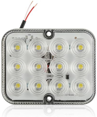 SPARKMOTO 1 x 12V 24V LED Trailer Reverse Light, Submersible Led Reverse Light For Trailer,Tractor,Caravan, White Led Trailer Rear Light Reversing Light