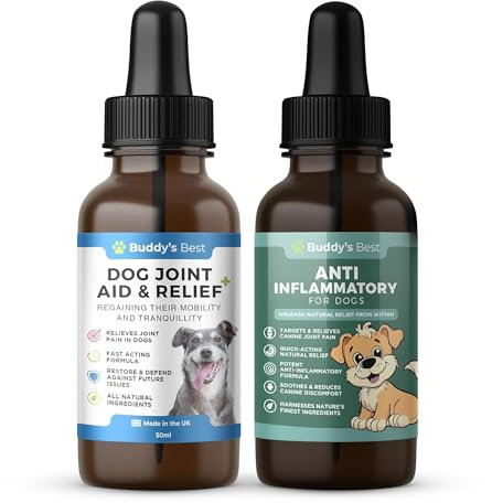 BUDDY'S BEST Complete Joint Care Bundle for Dogs | Supports Healthy Joints & Mobility | Natural Ingredients for Flexibility & Comfort | Easy-to-Use Liquid Formula | 50ml Each | Made in the UK
