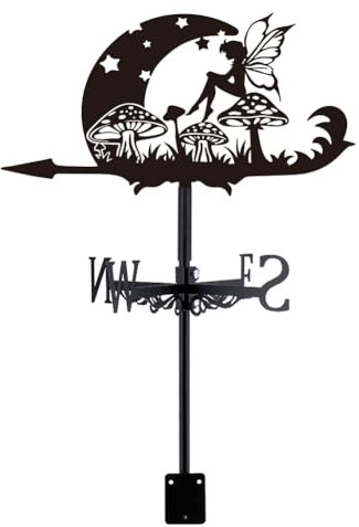 SUPERDANT Girouette de Jardin Exterieur Indicateur de Direction Girouettes du Vent Instrument de Mesure Installation sur Toit Deco Jardin Exterieur