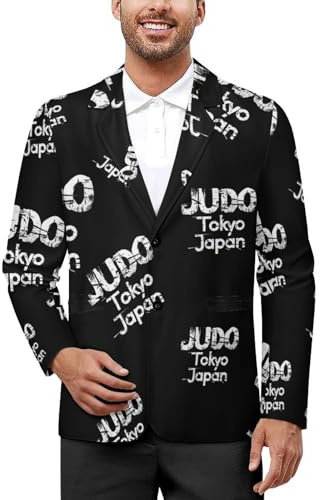 Japan Judo Tokyo Blazer for Men Suit Jackets Lightweight Button Lapel Sport Coats XL