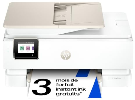 HP Envy Photo 7930 B63K5B, Stampante Multifunzione a Getto d'Inchiostro A4 a Colori, Foto, Fronte/Retro Automatico, 22 ppm, app, 3 Mesi di Inchiostro Instant Ink Inclusi, Bianca