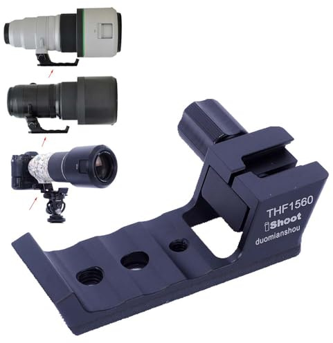 iShoot Lens Collar Foot Holder Tripod Mount Ring Base Compatible with Fuji XF 150-600mm F5.6-8 R LM OIS WR, XF 500mm F5.6 R LM OIS WR & GF 500mm F5.6 R LM OIS WR, w/Arca-Swiss Fit Quick Release Plate
